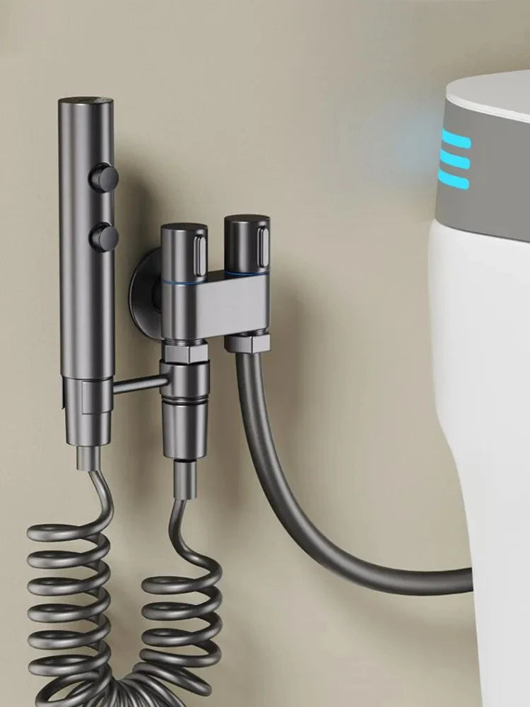 Bidet toilet set on the wall