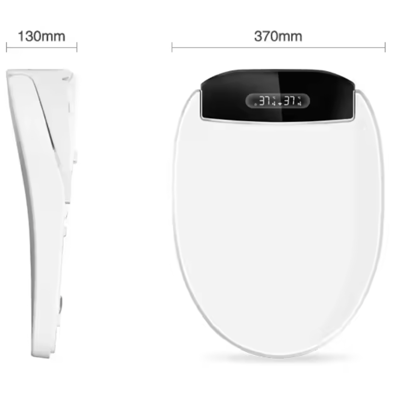 Measurements of toilet seat