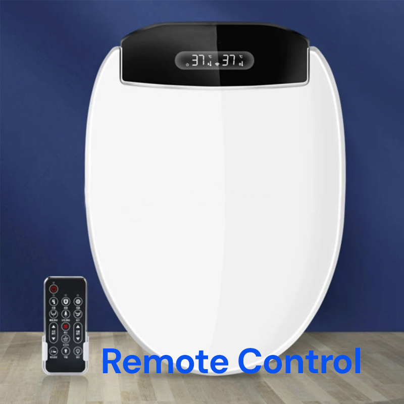 Toilet seat with digital display and remote control