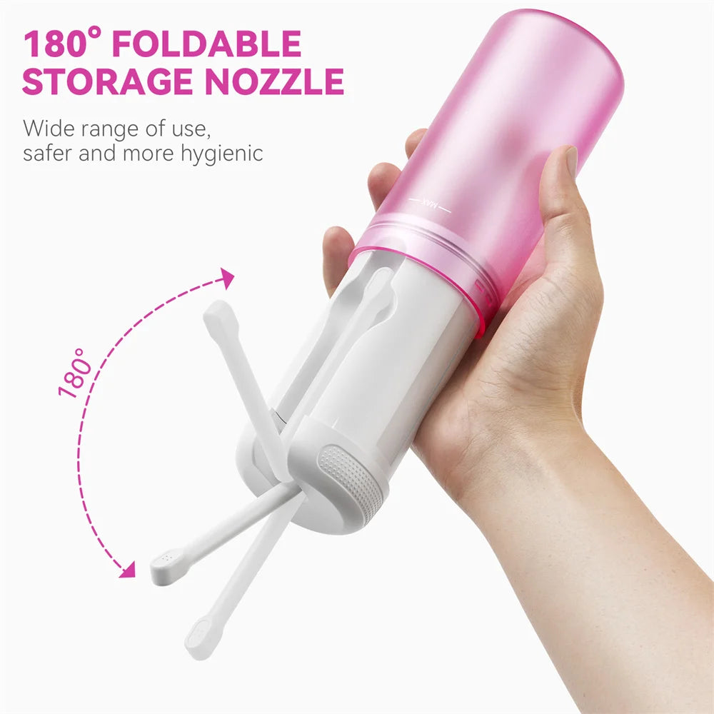 Instructions of the portable pink bidet