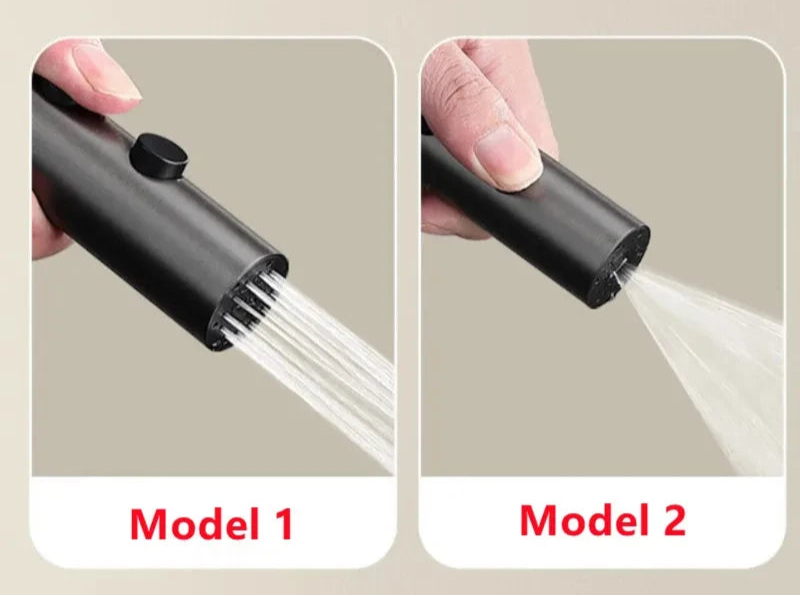 Two models of a handheld bidet sprayer 