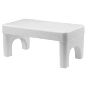 White plastic stool