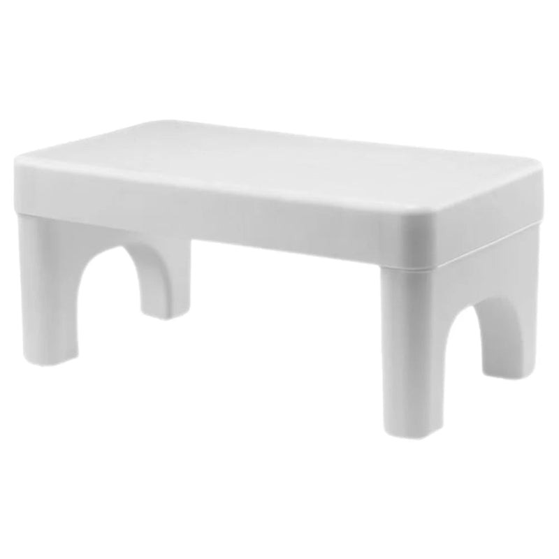 White plastic stool