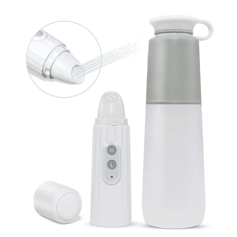 White and gray electronic potable bidet