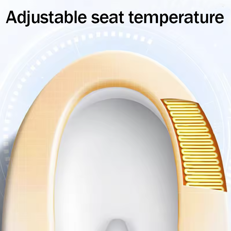 Toilet seat with adjustable seat temperature feature